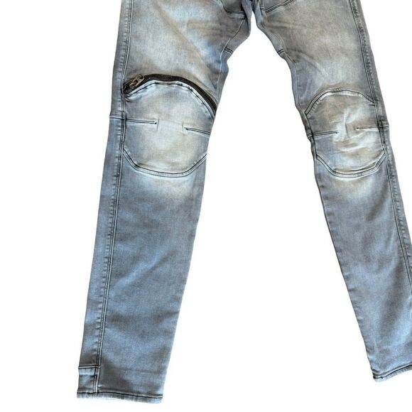 G-Star 5620 3D ZIP KNEE SKINNY Jeans in Sun Faded Glacier Grey - Picture 4 of 9